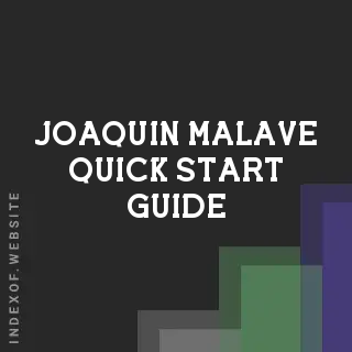 Joaquin Malave Quick Start Guide | Indexof