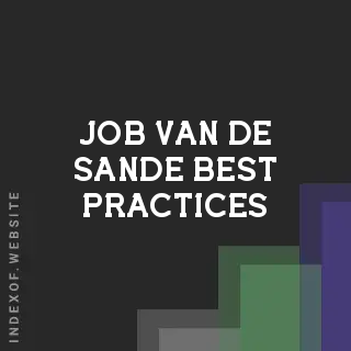 Job van de Sande Best Practices | Indexof