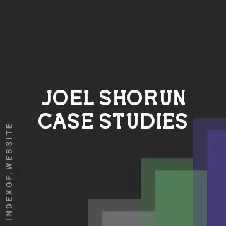 Joel Shorun Case Studies | Indexof