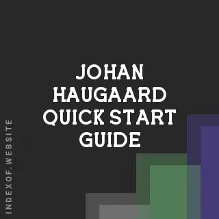 Johan Haugaard Quick Start Guide | Indexof