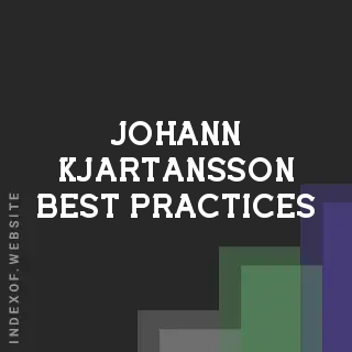 Johann Kjartansson Best Practices | Indexof