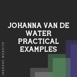 Johanna van de Water Practical Examples | Indexof