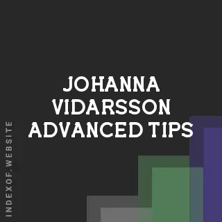Johanna Vidarsson Advanced Tips | Indexof