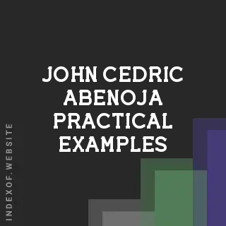 John Cedric Abenoja Practical Examples | Indexof