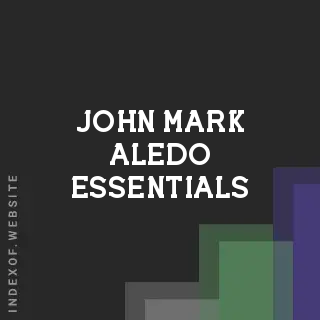 John Mark Aledo Essentials | Indexof