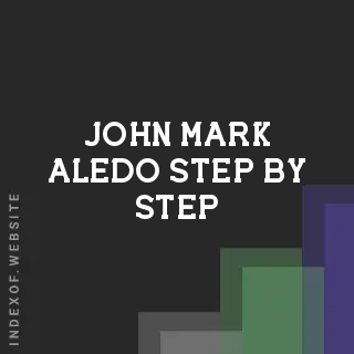 John Mark Aledo Step-by-Step | Indexof