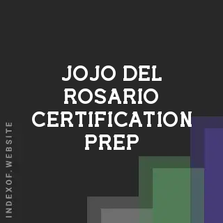 Jojo Del Rosario Certification Prep | Indexof