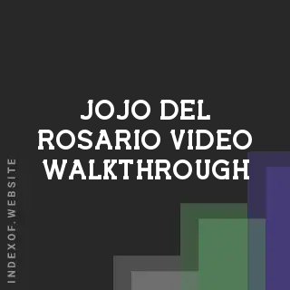 Jojo Del Rosario Video Walkthrough | Indexof