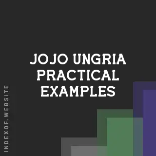 Jojo Ungria Practical Examples | Indexof