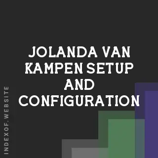 Jolanda van Kampen Setup and Configuration | Indexof