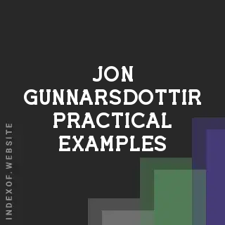 Jon Gunnarsdottir Practical Examples | Indexof