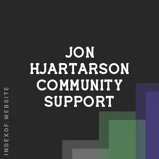 Jon Hjartarson Community Support | Indexof