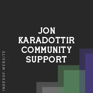 Jon Karadottir Community Support | Indexof