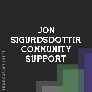 Jon Sigurdsdottir Community Support | Indexof