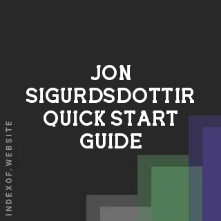 Jon Sigurdsdottir Quick Start Guide | Indexof