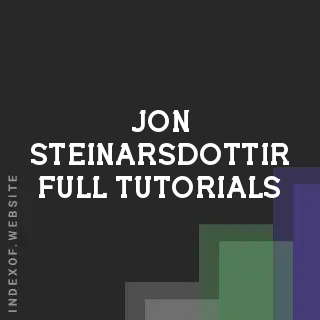 Jon Steinarsdottir Full Tutorials | Indexof