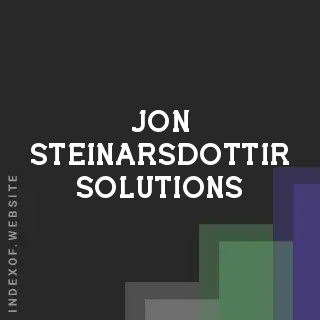Jon Steinarsdottir Solutions | Indexof