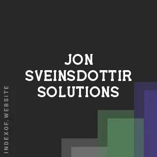 Jon Sveinsdottir Solutions | Indexof