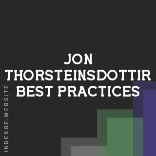 Jon Thorsteinsdottir Best Practices | Indexof