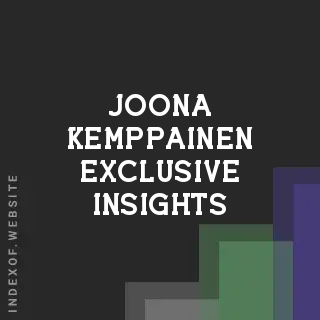 Joona Kemppainen Exclusive Insights | Indexof