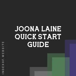 Joona Laine Quick Start Guide | Indexof