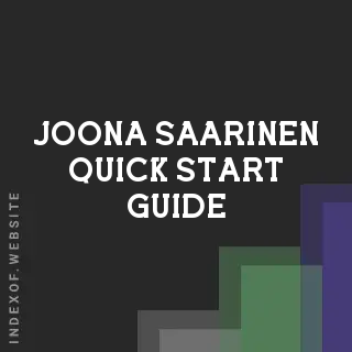 Joona Saarinen Quick Start Guide | Indexof