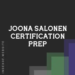 Joona Salonen Certification Prep | Indexof