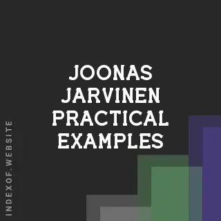 Joonas Jarvinen Practical Examples | Indexof