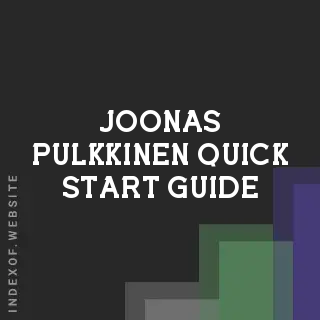Joonas Pulkkinen Quick Start Guide | Indexof
