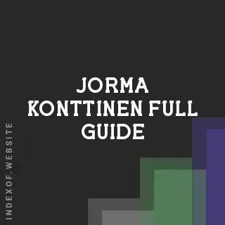 Jorma Konttinen Full Guide | Indexof