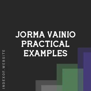 Jorma Vainio Practical Examples | Indexof