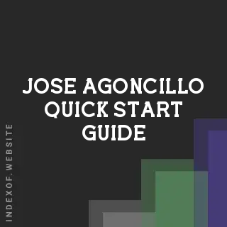 Jose Agoncillo Quick Start Guide | Indexof
