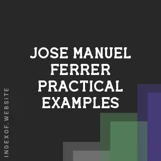 Jose Manuel Ferrer Practical Examples | Indexof