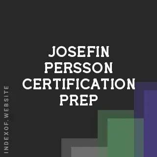 Josefin Persson Certification Prep | Indexof