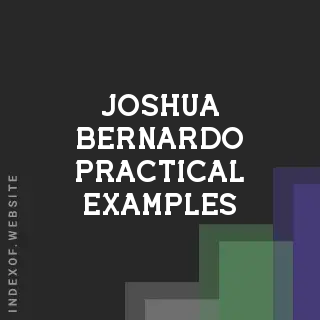Joshua Bernardo Practical Examples | Indexof