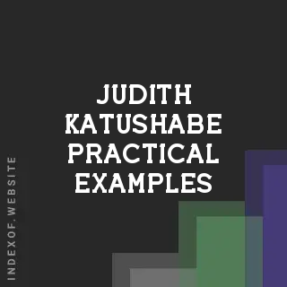 Judith Katushabe Practical Examples | Indexof