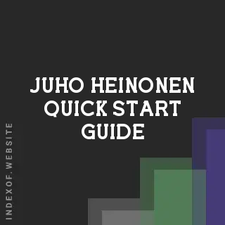 Juho Heinonen Quick Start Guide | Indexof