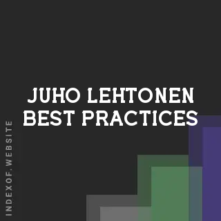 Juho Lehtonen Best Practices | Indexof