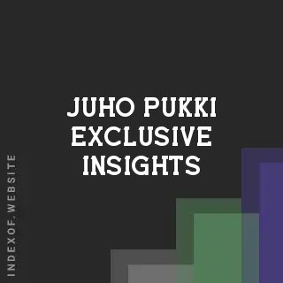 Juho Pukki Exclusive Insights | Indexof