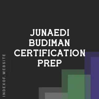 Junaedi Budiman Certification Prep | Indexof