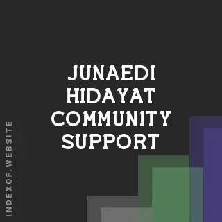 Junaedi Hidayat Community Support | Indexof
