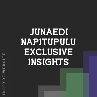 Junaedi Napitupulu Exclusive Insights | Indexof