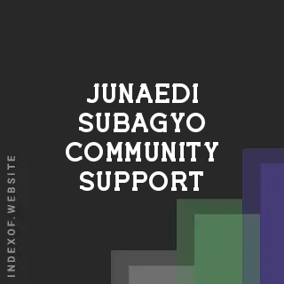 Junaedi Subagyo Community Support | Indexof