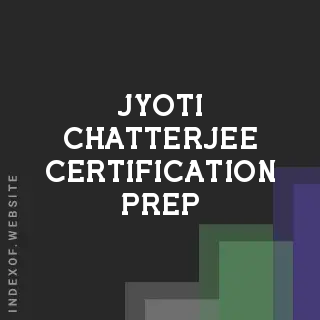 Jyoti Chatterjee Certification Prep | Indexof
