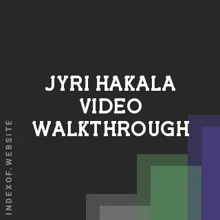 Jyri Hakala Video Walkthrough | Indexof