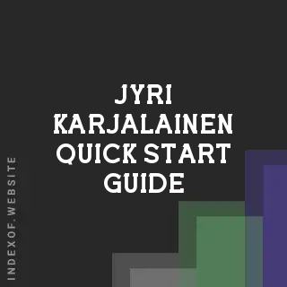 Jyri Karjalainen Quick Start Guide | Indexof