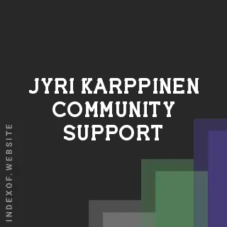 Jyri Karppinen Community Support | Indexof