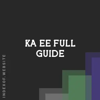 Ka Ee Full Guide | Indexof