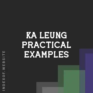 Ka Leung Practical Examples | Indexof