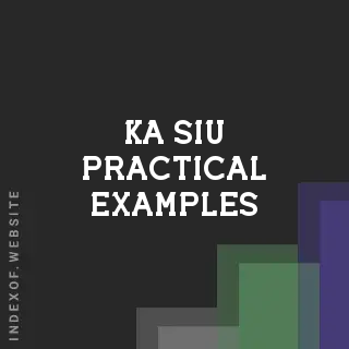 Ka Siu Practical Examples | Indexof